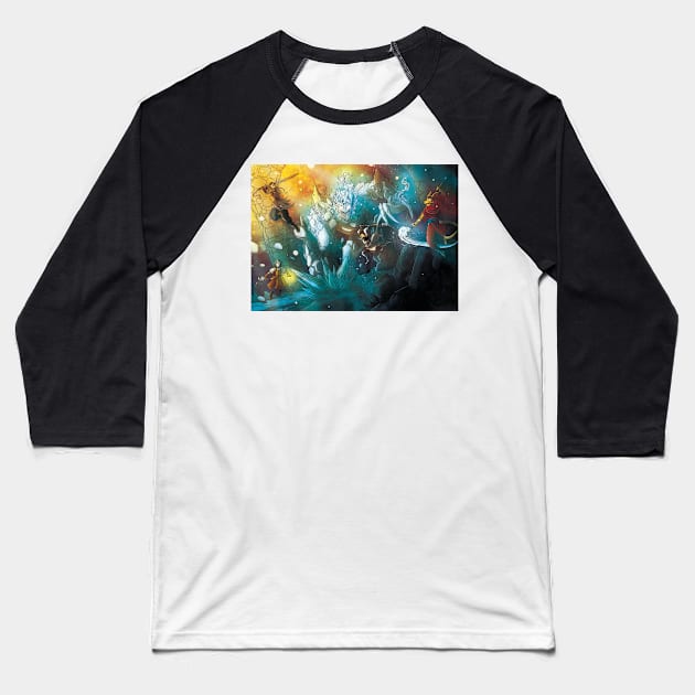 PodCapers D&D Special Cover Art Baseball T-Shirt by A Place To Hang Your Cape